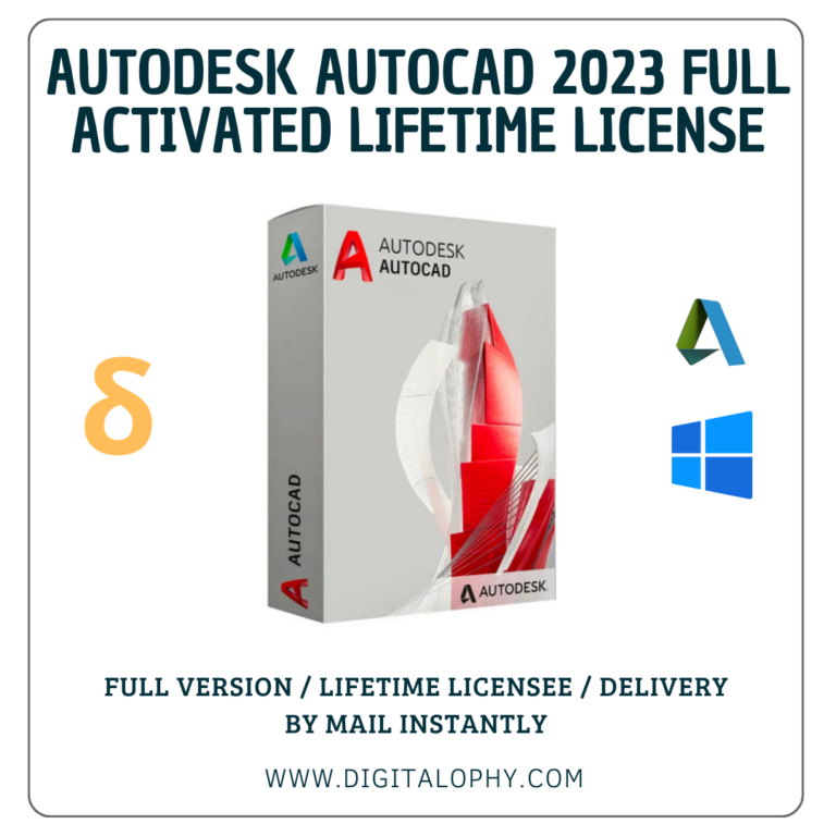 Autodesk Autocad 2023 Full Activated Lifetime License Digitalophy