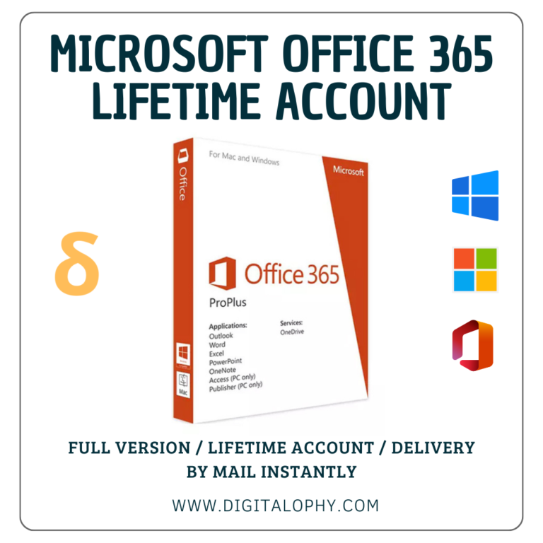 Microsoft Office 365 Lifetime Account Digitalophy
